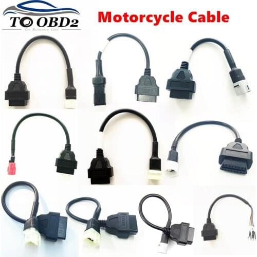 OBD2 Connector for Motorcycle Motobike For YAMAHA 3pin 4pin For SUZUKI/Kawasaki 6pin For HONDA/Delphi 4 PIN 6 PIN Extension