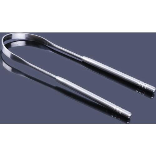 Stainless Steel Tongue Cleaner Scraper Mouth Tongue Cleaning Brush Oral Tongue Brush Fresh Breath Maker Hygiene Care Toothbrush