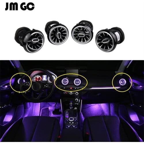 LED ambient light suitable for Audi Q2 luminous air outlet, gradient AC vent, synchronous original car 10 color atmosphere lamp