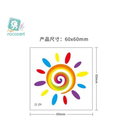 Rocooart Waterproof Rainbow Flag Stickers Tattoos Face Cosmetic Colorful Temporary Tattoo Shinning Butterfly Heart Tatoo T1862