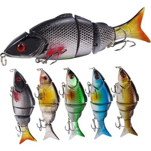 1PCS 12.5cm 21g Sinking Wobblers Fishing Lures Jointed Crank bait Swim bait 5 Segment Artificial Bait For Fishing Tackle Lure