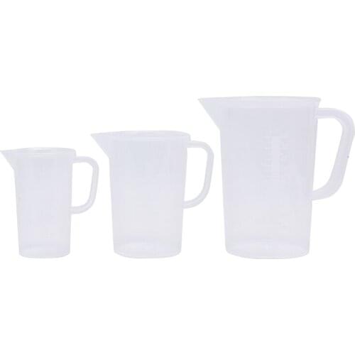 1Pc Kitchen Measuring Cup 200/500/1000ml PP Plastic Cone Measuring Cup Round Digital Thick Handle Kichen Tool For Cooking