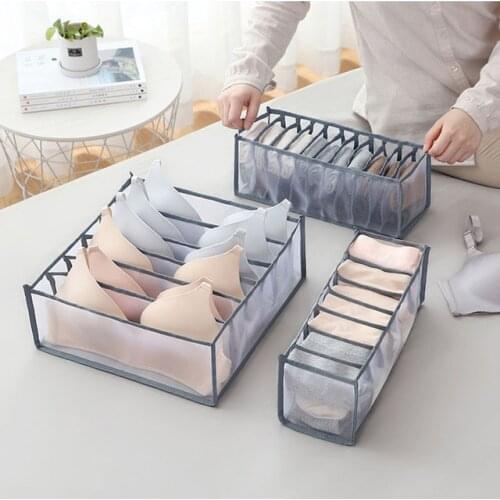 1pcs Panties Storage Box Underwear Storage Box Finishing Cabinet Underwear Drawer Type Separation Wardrobe Finishing Compartment