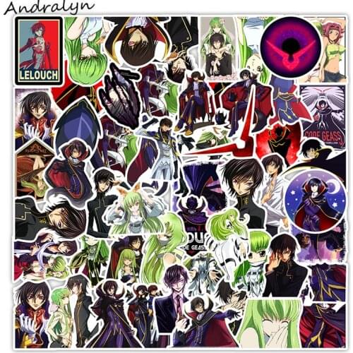 10/50Pcs/pack CODE GEASS Lelouch of the Rebellion Power war anime Stickers Furniture Wall Desk DIY Chair Car Trunk Motorcycle