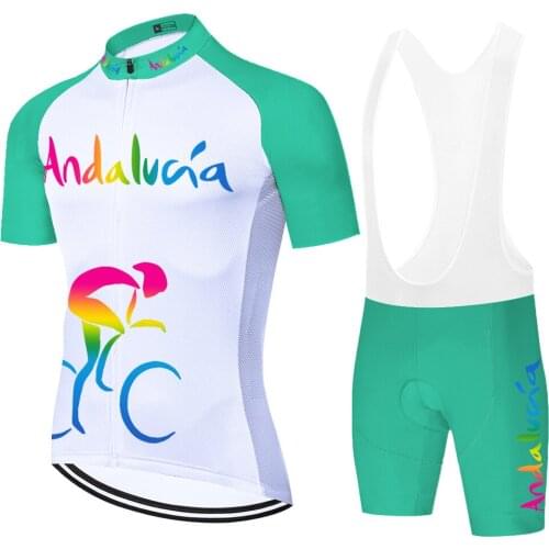 Andalucia Homme Jersey Ropa Bermuda Maillot Verano Conjunto Masculino Ciclista Mallots Ciclismo Hombre Camisa Ciclismo Masculina