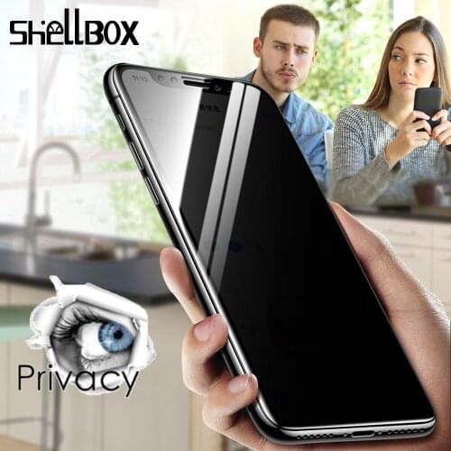 Anti-Spy Tempered Glass For iPhone 7 8 Plus X XS Max XR Privacy Screen Protector Film For iPhone 7 8 XS Max Protective Glass