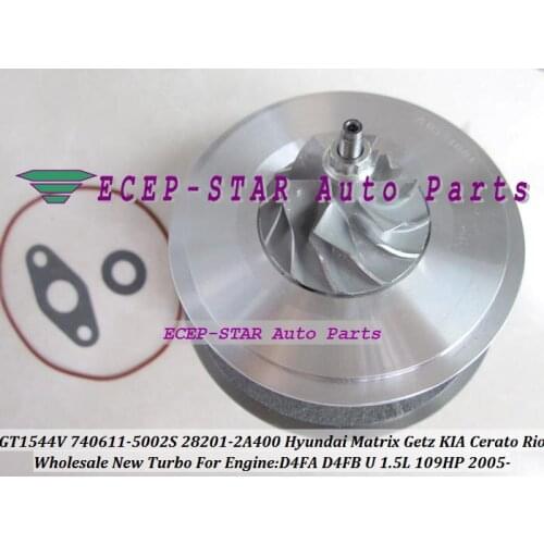Free Ship Turbo Cartridge CHRA GT1544V 740611 740611-5003S 740611-5002S 782403 For HYUNDAI Matrix For KIA Cerato D4FA D4FB 1.5L