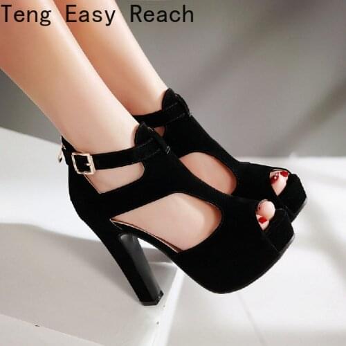 Block Heel Platform Sandals Women Wedding Shoes 2021 Summer High Heels Gladiator Sandals sexy Sandals Big Size 33-43