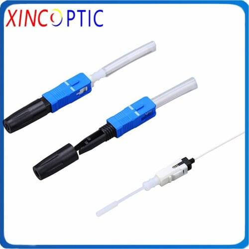 SCUPC Fiber Hot Melt Fast Connector,SC/UPC Hot Melt Fiber Optic Quick Connector SCUPC 55mm Hot Melt FTTH Connector