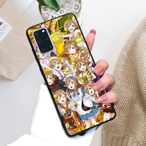 For Samsung Galaxy Hanamaru Kunikida collage; Love Live Soft TPU Black Border Samsung Galaxy Case