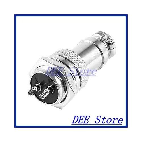 GX16 16mm Diameter 2Pin Male Butt Joint Type Cable Connector Aviation Plug