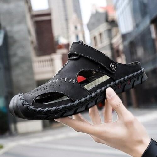 Мужские кожаные сандали HNZPXW China At AliExpress