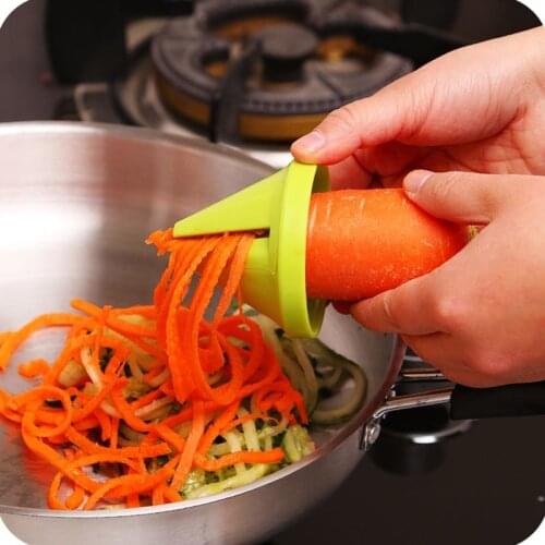 Vegetable Fruit Multi-function Spiral Shredder Peeler Manual Potato Carrot Radish Rotating Shredder Grater Kitchen Tools