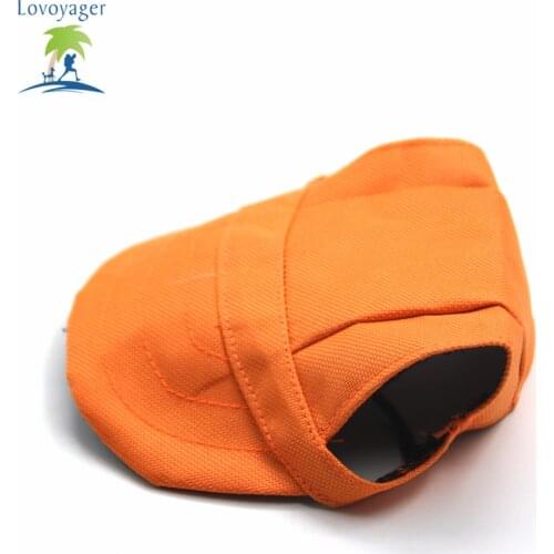 Fashion Summer Canvas Pet Dog Cat Hat Sports Baseball Hat Sun Cap With Ear Holes