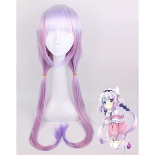 Xiaolins Dragon Maid Sister Shake Dragon Girl Kangna Kamu Yi Double Ponytail Cosplay Anime Wig