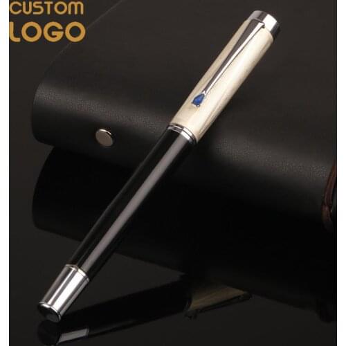 Luxury Refillable Fountain Pen 0.5mm Office Stationery Nib School Student Gift Customized Logo Metal Fountain Pen
