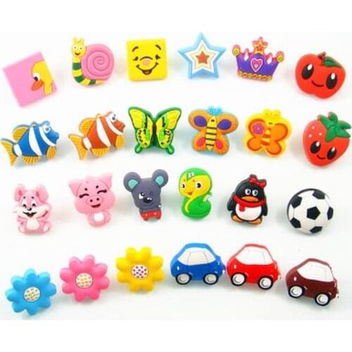 Cute Children Kids Soft Gum Bedroom Furniture Drawer Handles kitchen Cabinet Knob Wardrobe Cupboard Door Handle 24 models
