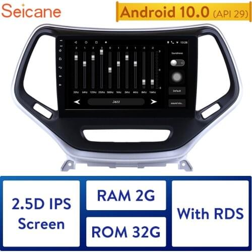 Seicane 9 Inch Android 10.0 For 2016 Jeep Grand Cherokee Car GPS Unit Player Radio support Steering Wheel Control DVR OBD 3G