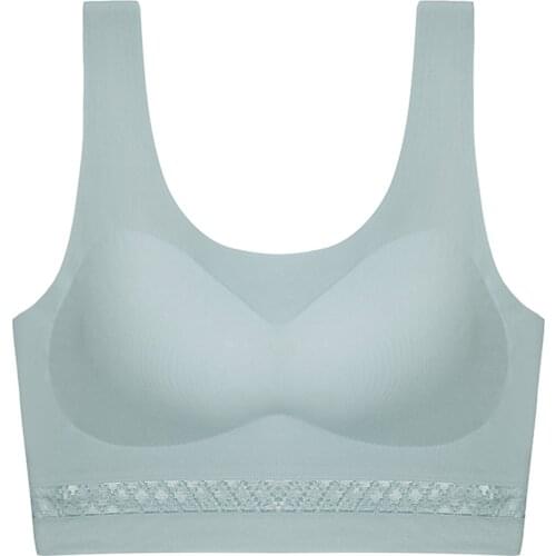 Sexy Lace Top Bra No rims Underwears Vest Style Sports Base Underwears Underwear chest sleep yoga sports bra vest Big Size Top