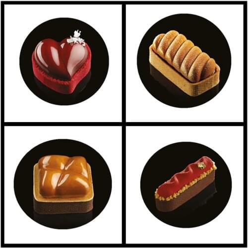 SHENHONG Amazing Tart Cake Mold For Baking Dessert Ring Art Mousse Silicone 3D Mould Silikonowe Moule Tartlet Pan Pastry Tools