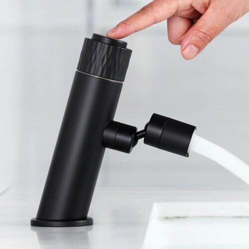 360 degree rotation wash basin Faucets Push Button Flexible Spout Bathroom Washbasin Taps Vessel Sink Mixer Tap Deck Mounted