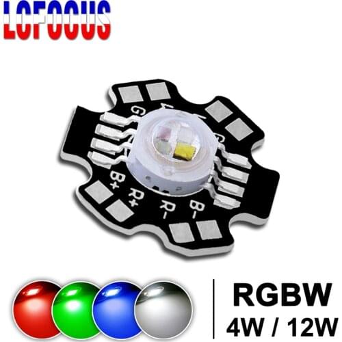 4W 12W RGBW LED Chip COB SMD with PCB 1W 3W 8 Pin Red Green Blue White Full Color DIY LED Stage dj dmx Light Lamp Bar