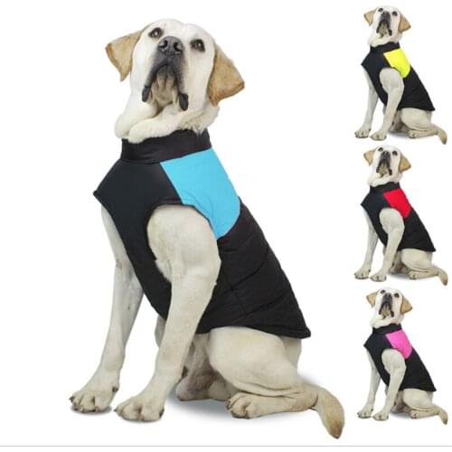 Warm Winter Dog Clothes Vest Reversible Dogs Jacket Coat Thick Pet Clothing Waterproof Outfit For Small Large Dogs