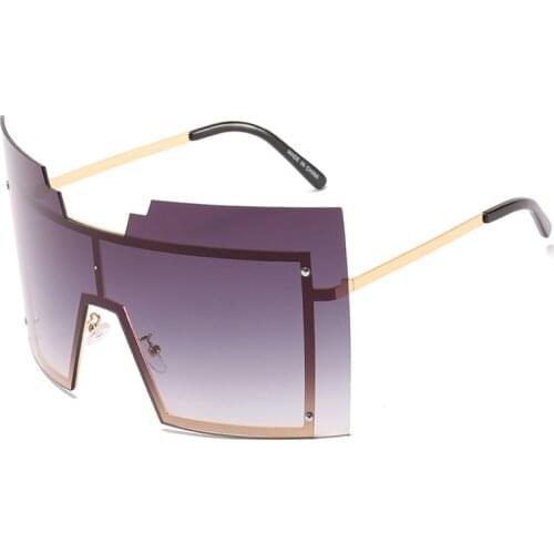 Oversized Ladies One Piece Sunglasses Women Big Goggle Shades Designer Trendy Sun Glasses Female Men Mask Unisex Eyeglass