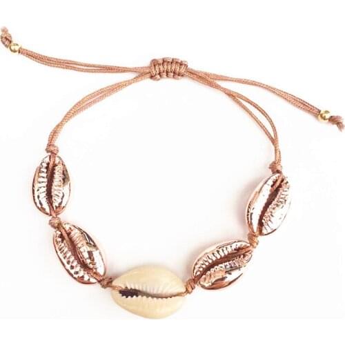 Bohemian natural shell bracelet for women Bohemian armband rope adjustable vintage bracelet 2020 fashion jewelry Bangle gifts