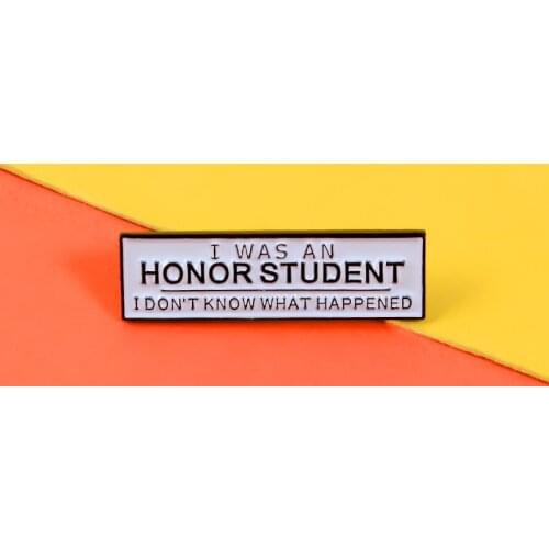 Slogan Pin Outstanding Student Brooch Pin Comic Lapel Pins Badges Shirt Bag Jewelry Gifts for Students