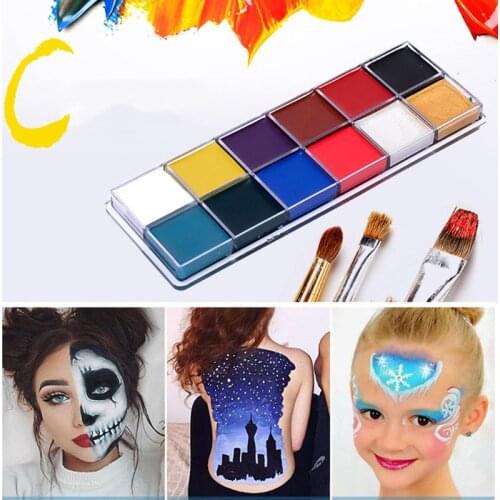 12-color face body art painting body painting drama clown Halloween makeup face Halloween party