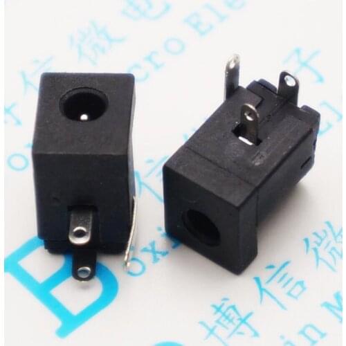 20Pcs Hot Sales High Quality Dc-005C Black And White Dc Power Jack Socket Connector Dc005C 3.5*1.3Mm Socket Round The Needle