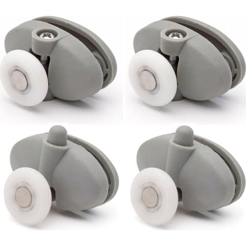4pcs/8pcs Butterfly Shower Door Roller Runner Wheel Diameter23mm/25mm, Set of 8 (two screw distance 30mm)