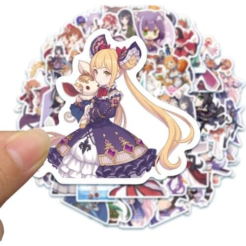 50PCS Game Anime Princess Connect Re Dive Sticker Waterproof For Cute Girl DIY Stationery Luggage Suitcase Laptop Guitar Sticker