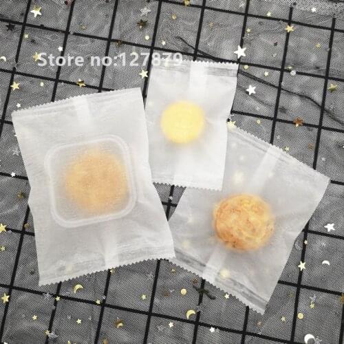 50pcs Thickened Translucent Frosted Seal Machine Close Bags Snowflake Srisp Biscuits Dried Nougat Cake Decorating Macarons Bags