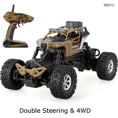 EBOYU CRAZON 171601B 1:16 RC Car 2.4G 4WD Double Steering Waterproof Rock RC Crawler Off-road Car RTR for Kids Gift