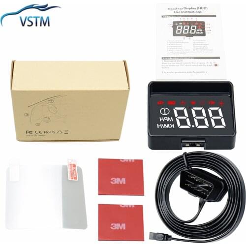Newest Car HUD Head Up Display A100s OBD2 II EUOBD Overspeed Warning System Projector Windshield Auto Electronic Voltage Alarm