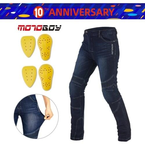 Free shipping 1pcs Mens Motorbike Motorcycle Biker Trousers Pants Jeans Removable Protective Motorcycle Pants With 4pcs Pads