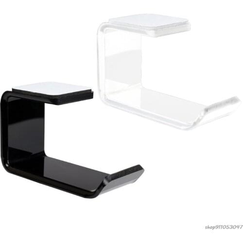 Free Shipping L Shape Computer Headset Stand Earphone Acrylic Display Holder Universal Headphone Wall Mount Hook ju17 wholesales