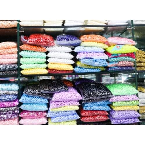 6/8/10mm Optional With Hole Solid Color ABS Imitation Pearl Bulk Garden Beads DIY Jewelry Decorative Beads round