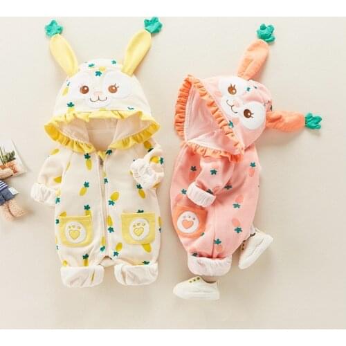 New Baby Clothes Newborn Suit Cotton Romper Toddler Clothing Hoodie For Girls New Autumn Winter Baby Long Sleeve Jumpsuits Girls