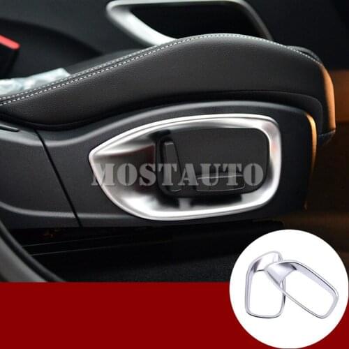 For Jaguar F-Pace X761 Inner Seat Adjustment Button Frame Trim Cover 2016-2019 2pcs Car Accessories Interior Car Decor Car Trim