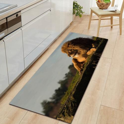 Animal Series Floor Mat Flannel Rug Non-slip Mat Dining Room Living Room Soft Bedroom Carpet