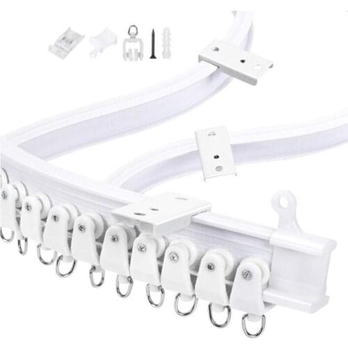 Flexible bendable ceiling curtain track, 5M Ceilings track installation, suitable for track curtains system, Curtain divider