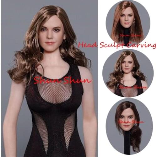 1/6 Scale The Magic Lady Emma Charlotte Duerre Watson Head Model Head Sculpt Carving For 12'' Action Figure DIY Accessory