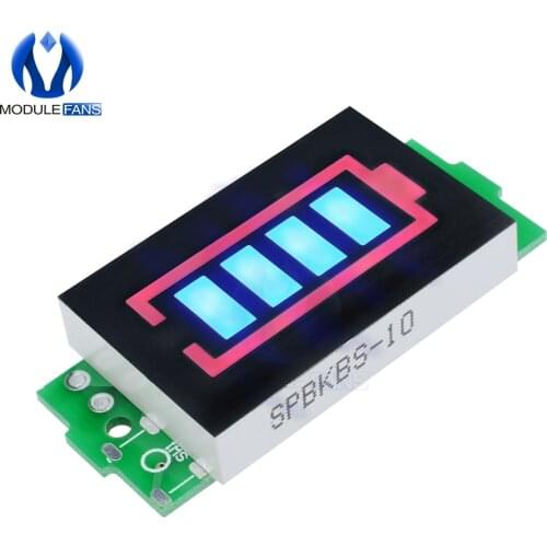 Li-po Li-ion Lithium Battery Capacity Indicator Module Blue Display Electric Vehicle Battery Power Tester Diy