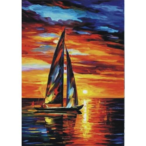 Diamond painting kit, 5D embroidery embroidery painting kit for gem crafts, oil painting landscape mosaic, round diamond gift