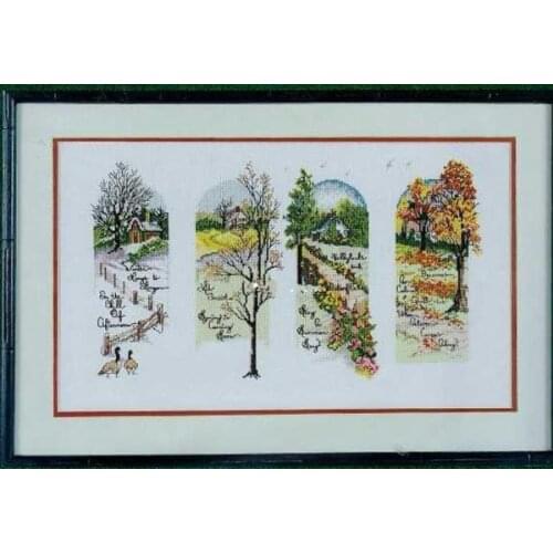 02123 seasonal changes Cross Stitch Kit Package Greeting Needlework Counted Cross-Stitching Kits New Style