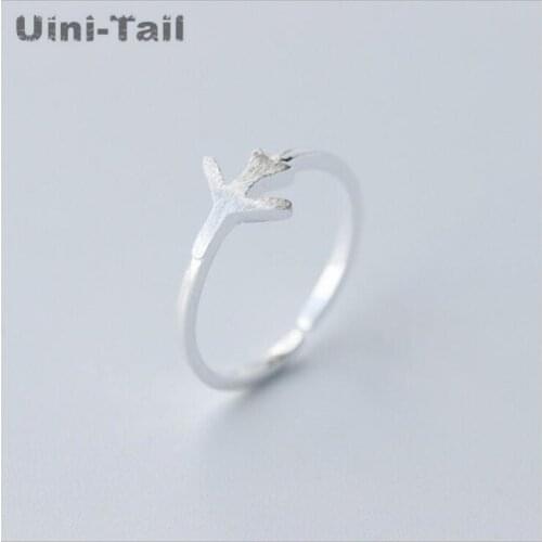 Original design 925 sterling silver cute small aircraft ring wholesale fashion flow high quality ring high-grade silver ring