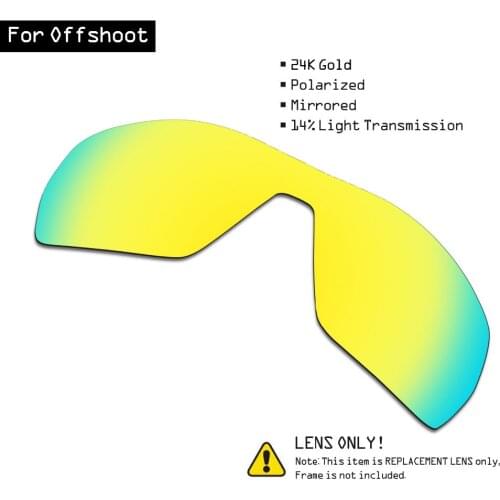 SmartVLT Polarized Sunglasses Replacement Lenses for Oakley Offshoot - 24K Gold